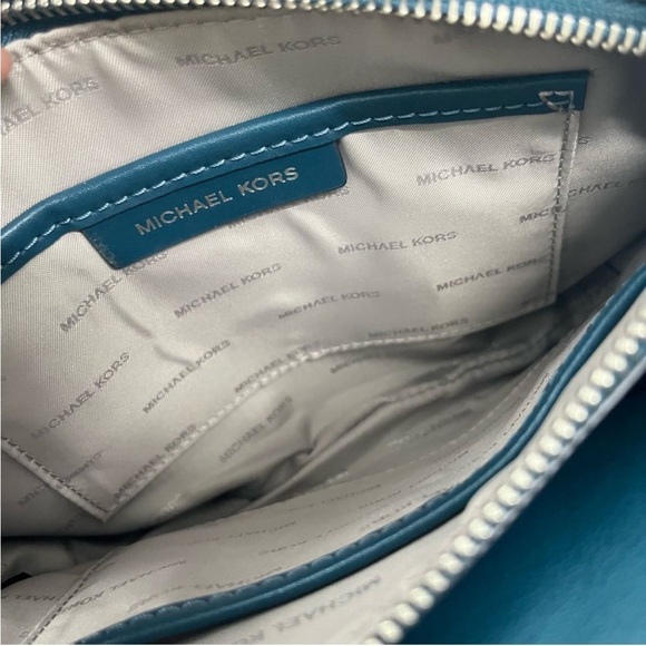 MICHAEL KORS Royal Blue Mercer Satchel Tote Handbag Crossbody Jet Set Bedford - Picture 11 of 12